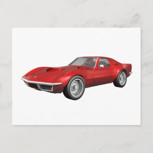 1970 Corvette Sportwagen: Red Finish Postkarte