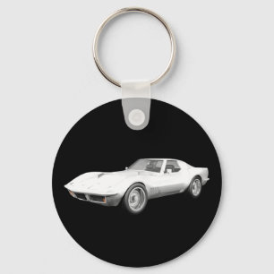 1970 Corvette Sportwagen: Weißklee Schlüsselanhänger