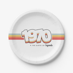1970 Die Geburt von Legenden Pappteller