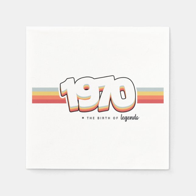 1970 Die Geburt von Legenden Serviette (Vorderseite)