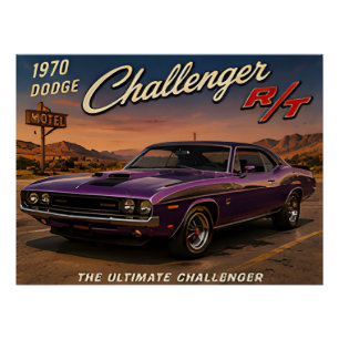 1970 Dodge Challenger R/T Klassischer Amerikanisch Poster
