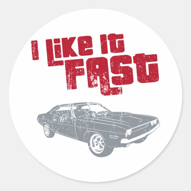 1970 Dodge Challenger Runder Aufkleber (Vorderseite)