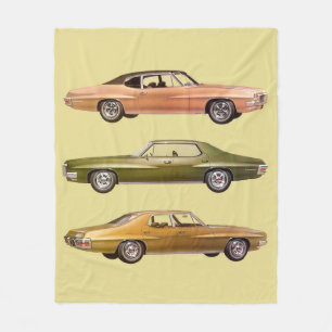 1970 drei Muskelwagen drucken Fleecedecke