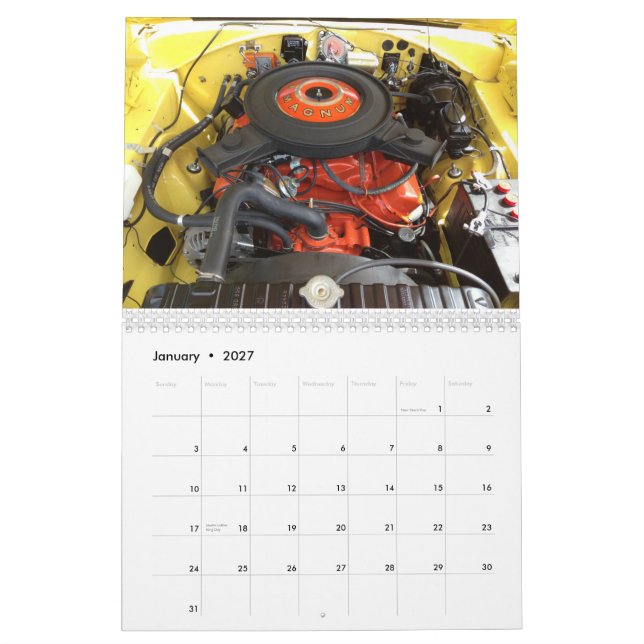 1970 enregistrement de chargeur - calendrier 2015 (Jan 2027)