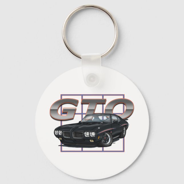 1970 GTO Black Schlüsselanhänger (Vorderseite)