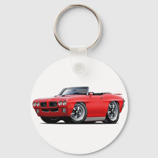 1970 GTO Red Convertible Schlüsselanhänger (Vorderseite)