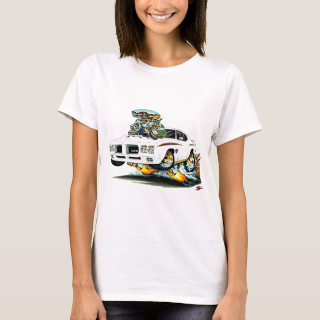 1970 GTO Richter-Weiß-Auto T-Shirt (Vorderseite)