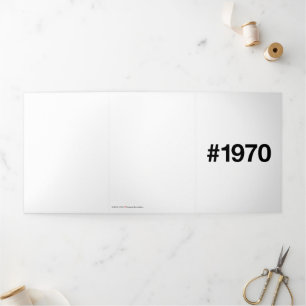 1970 Hashtag 55 Jahre Geburtstag Jahrestag Dreifach Gefaltete Karte