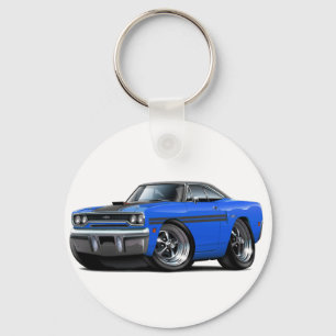 1970 Plymouth GTX Blue-Black Top Car Schlüsselanhänger