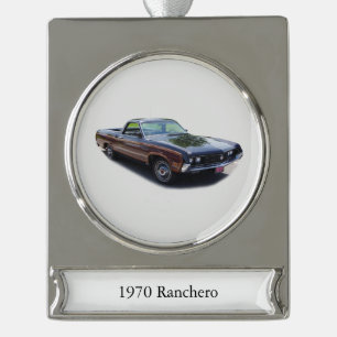 1970 Ranchero-Banner Banner-Ornament Silber