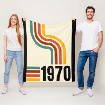 1970 Retro Stripe Rainbow Vintag Blanket
