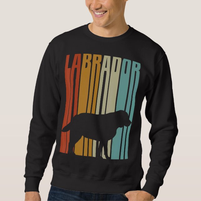 1970 Retro Style Labrador Sweatshirt (Vorderseite)