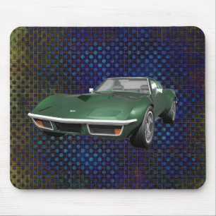 1970 Sportwagen Corvette: Grüne Ferse: Mousepad