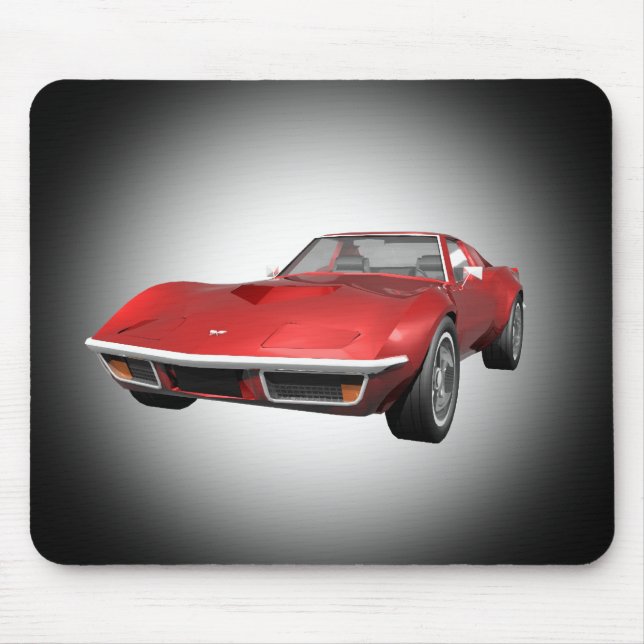 1970 Sportwagen Corvette: Roter Fertig: Mousepad (Vorne)
