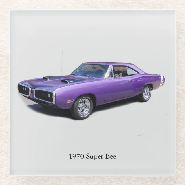 1970 Super Bee Glas Untersetzer (Vorderseite)
