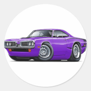 1970 Super Bee Lila-Black C-Stripe Runder Aufkleber