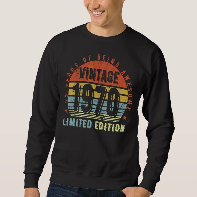1970 Vintag 1970 52. Geburtstag Sweatshirt (Vorderseite)