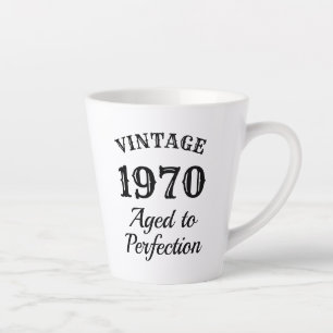 1970 vintage âge à la perfection drôle latte mug