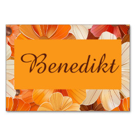 1970er Florale Gartenparty Tischnummer