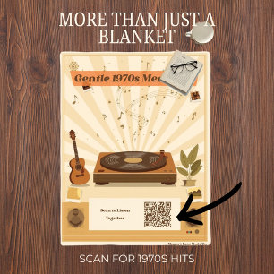 1970er Musiktherapie-Scan-QR-Code-Decke Sherpadecke