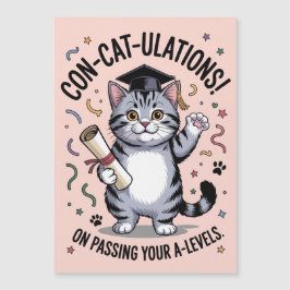 1970s-inspired “Con-cat-ulations” A-Level success  Magnetkarte