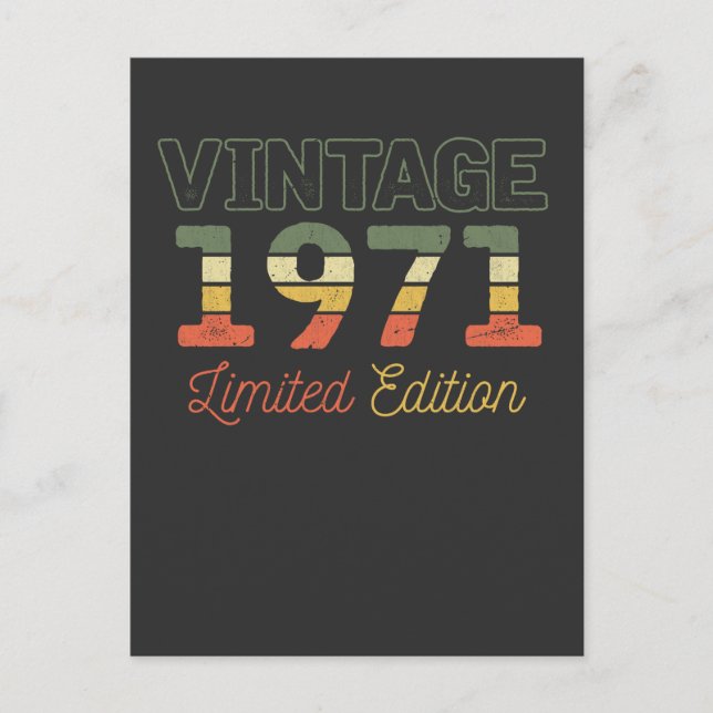 1971 50 Jahre alt 50. Postkarte (Vorderseite)