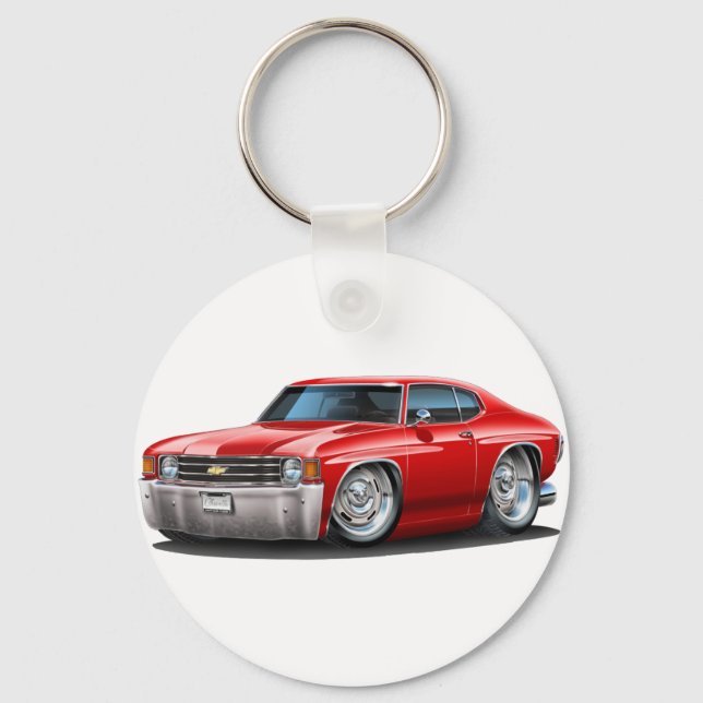 1971-72 Chevelle Red Car Schlüsselanhänger (Vorderseite)