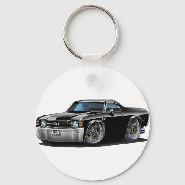 1971-72 El Camino Black Truck Schlüsselanhänger (Vorderseite)