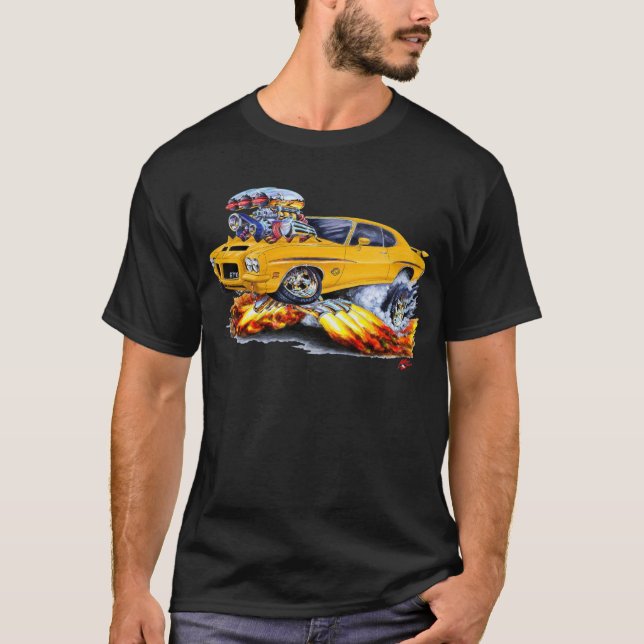 1971-72 GTO Richter-Orangen-Auto T-Shirt (Vorderseite)