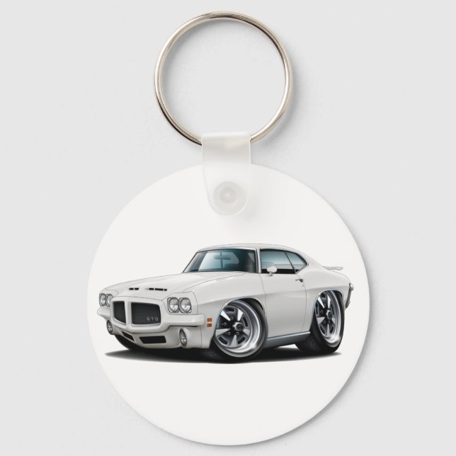 1971-72 GTO Weißer Wagen Schlüsselanhänger (Vorderseite)