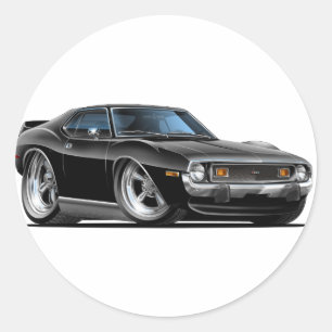 1971-72 Javelin Black Car Runder Aufkleber