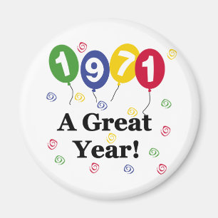 1971 Ein großartiges Jahr zum Geburtstag Magnet