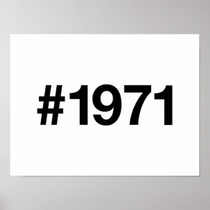 1971 Hashtag 55. Geburtstag 55 Jahre Poster