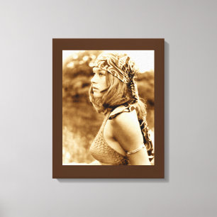 1971 Hippie Chick - Art Print Leinwanddruck