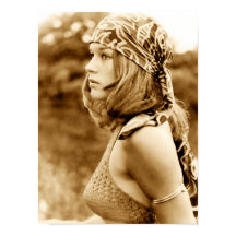 1971 Hippie Chick - Art Print