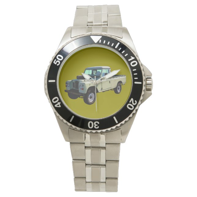 1971 Land Rover Lieferwagen Truck Armbanduhr (Vorderseite)