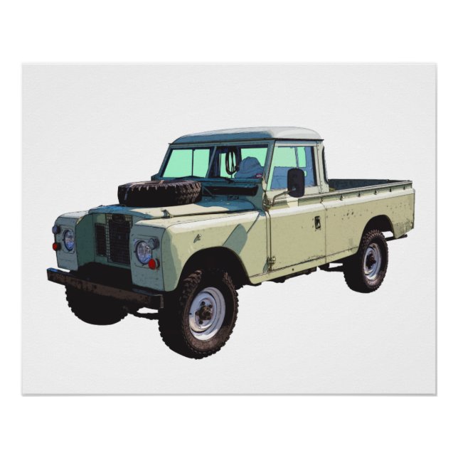 1971 Land Rover Lieferwagen Truck Poster (Vorderseite)