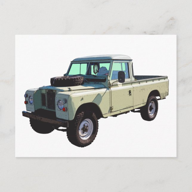 1971 Land Rover Lieferwagen Truck Postkarte (Vorderseite)