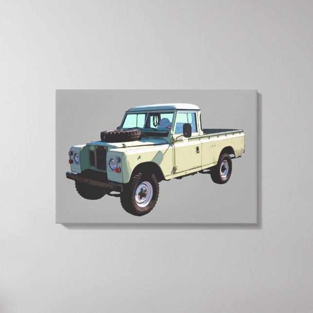 1971 Land Rover Pickup Truck Leinwanddruck (Vorderseite)