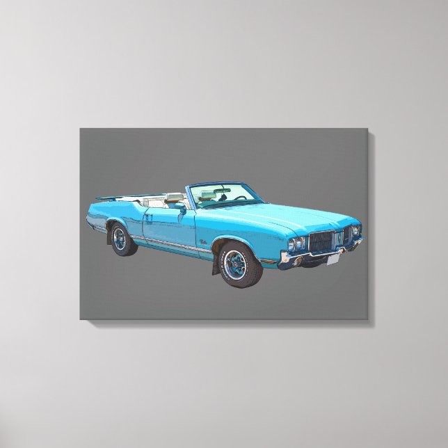 1971 Oldsmobile Cutlass Supreme Muscle Car Leinwanddruck (Vorderseite)