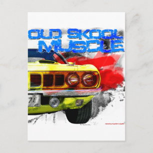 1971 Plymouth Cuda "Old Skool Muscle" Postkarte