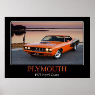 1971 Plymouth Hemi Cuda - Muskelwagen Poster