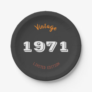 1971 Vintage 55. Geburtstagsfeier Teller – Limitie