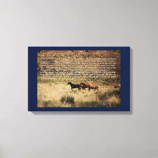 1971 Wild Free Roaming Horses & Burros Act Leinwan Leinwanddruck