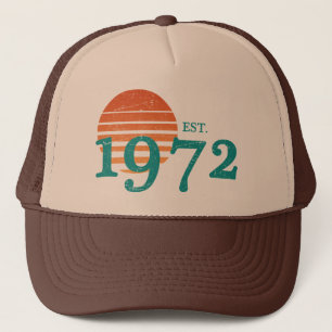 1972 50. Geburtstag Vintager Sonnenuntergang Truckerkappe