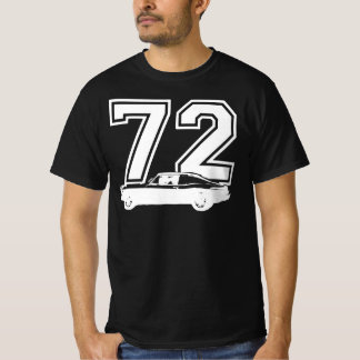 1972 Chevy Nova Side View Year Royal Blue Graphic  T-Shirt