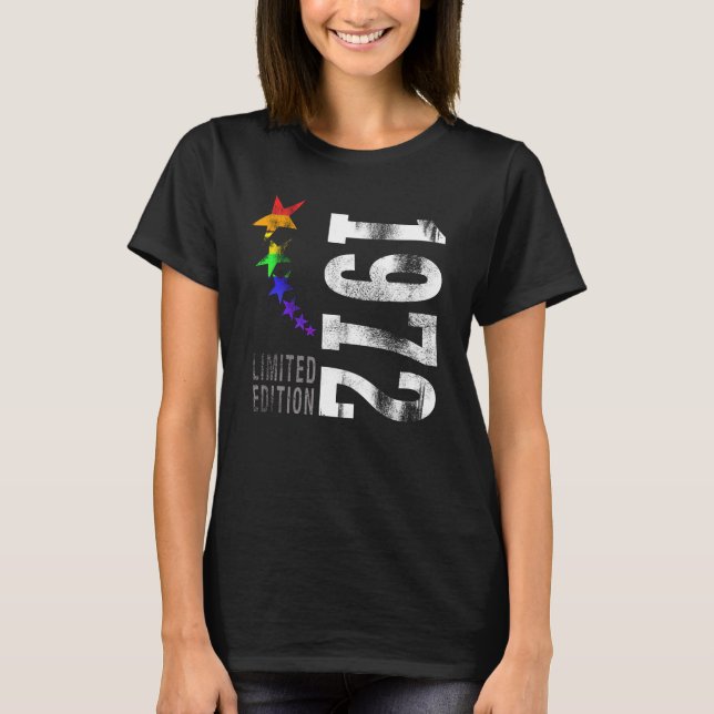 1972 geboren Limited Edition Rainbow T-Shirt (Vorderseite)