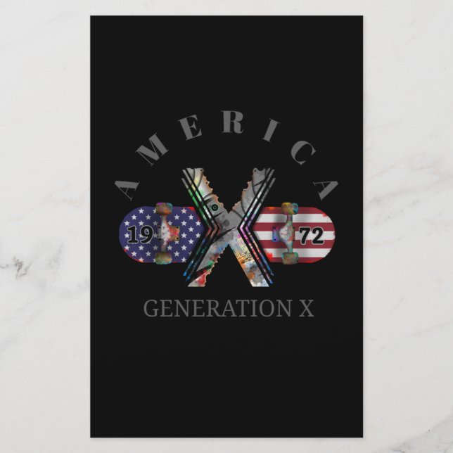 1972 Generation X American Skateboard Briefpapier (Vorderseite)