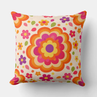 1972 retro flowerburst kissen