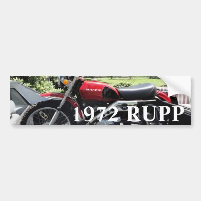 1972 Rupp-Motorrad Autoaufkleber (Vorne)